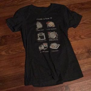 Pusheen cat pizza tshirt